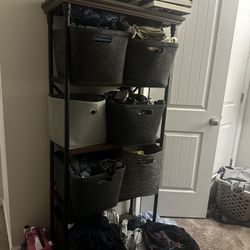 TWO Industrial style Bookshelves 