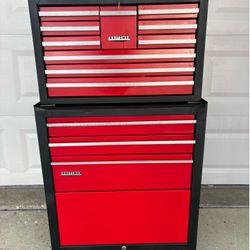 Craftsman Rolling Toolbox-13 Drawer & Cmpt, Fully Restored New—Locks/Keys, Side Hndl, 4” Swiv Whls.
