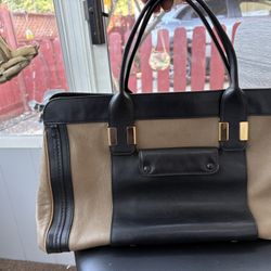 Authentic Chloe Purse, light Nude And Black 