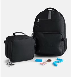Black Backpack and Lunch Bag Set