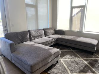 Large Gray Sectional Couch