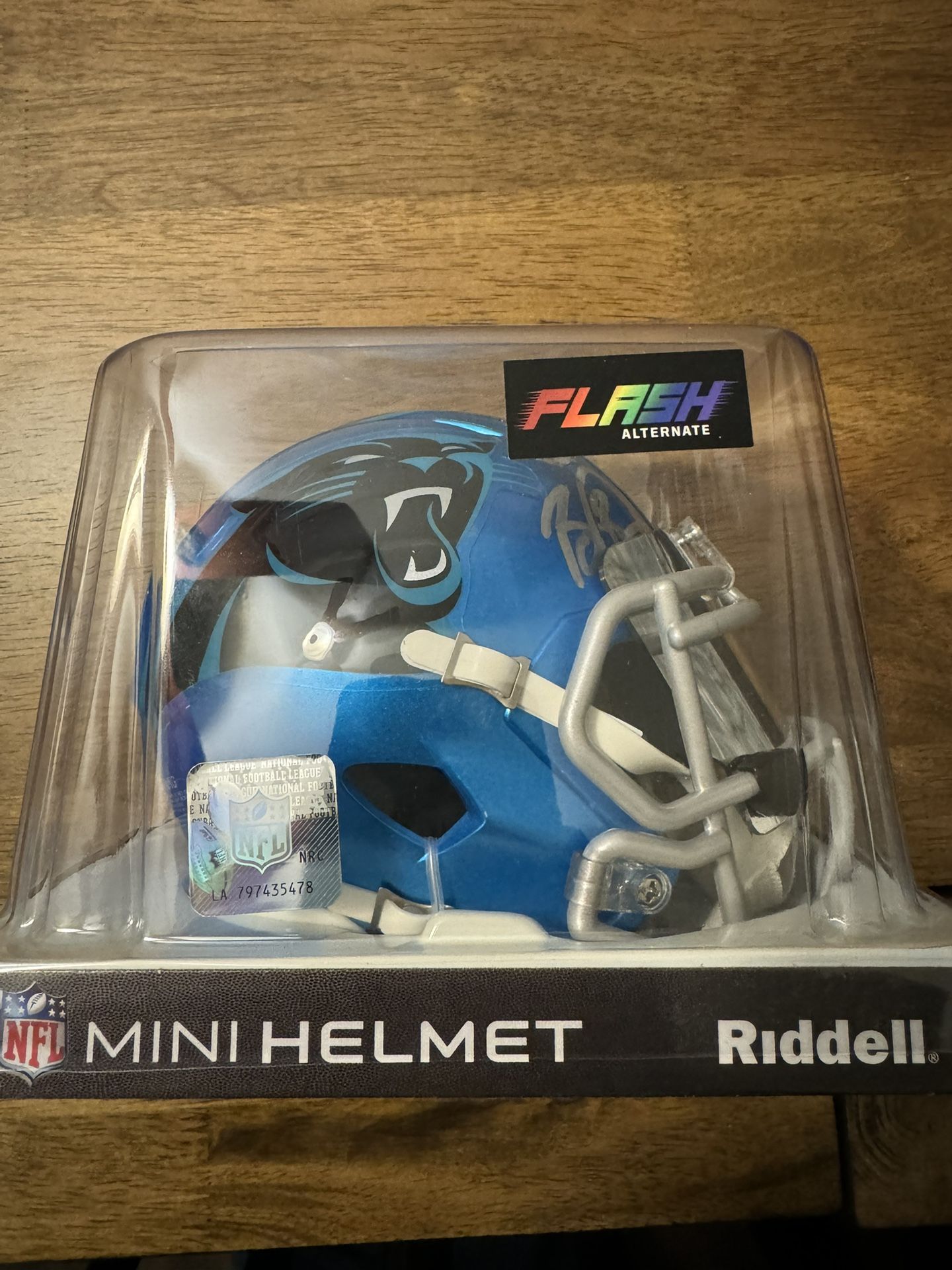 Brian Burns Signed Mini Helmet