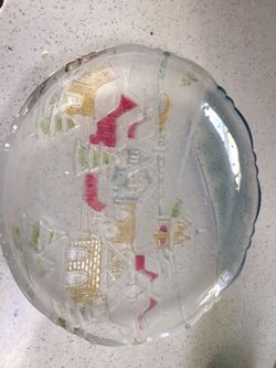 Crystal bowl and plate