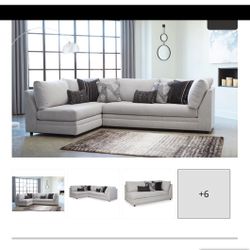 Comfy, Clean Couch + Ottoman