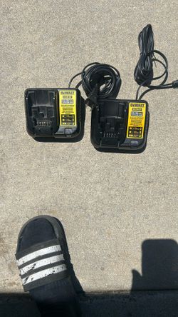 Dewalt battery charger one it’s new the other one to use in good working condition. Don’t need them have too many.