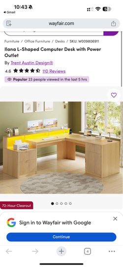 L shape desk