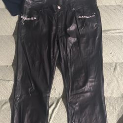 Rta Black Leather Pants /no Trades 