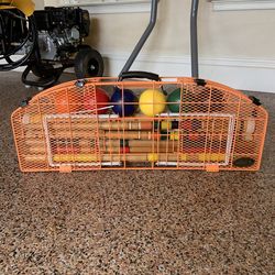 Vintage Croquet Set w/ Metal Carry Case – Complete Lawn Game