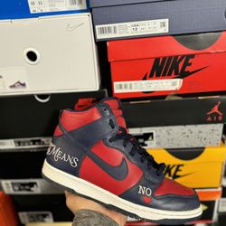 Nike SB Dunk High Supreme By Any Means Navy size 9 USED But Clean