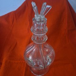 Vintage 4 Chamber Glass Decanter