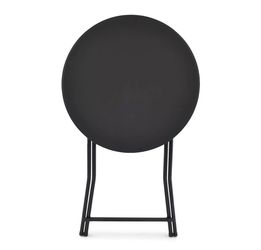 Black BAR Round Folding Side Table