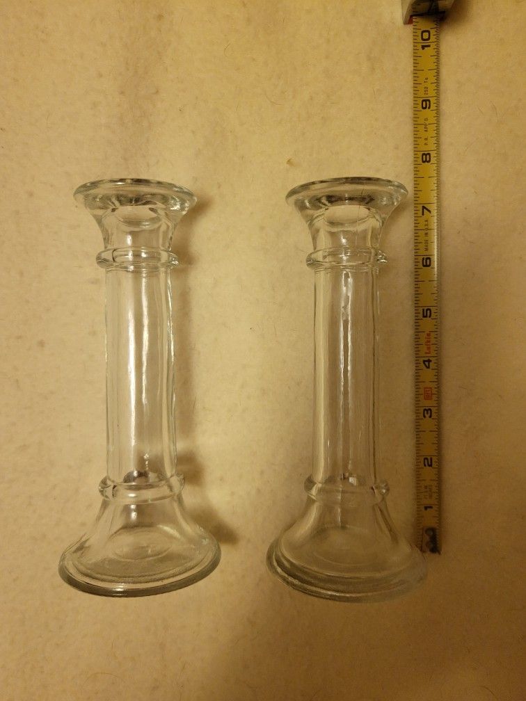 Glass Candle Stick Holders