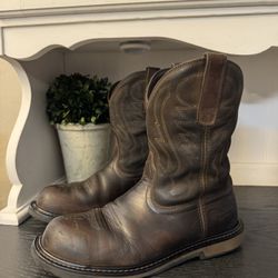 ARIAT Men's Groundbreaker Pull-on Steel Toe Oil Resistant Work Boots SZ US 7.5D