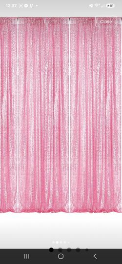 4pack pink Sequin backdrop curtains