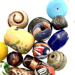Lot Of 20+ Handmade Glass Beads
