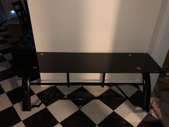 Glass tv stand