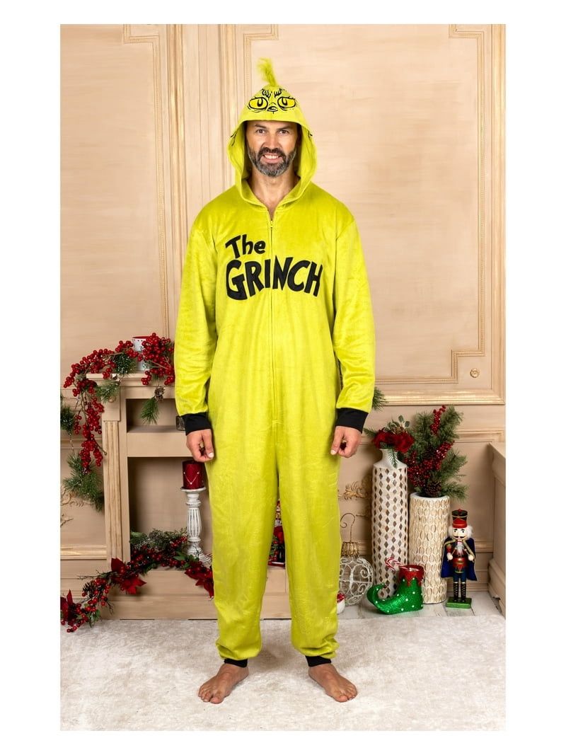 Dr. Seuss Grinch Fleece Onesie Pajamas