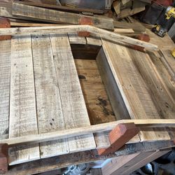 24” By 43” Wooden Bridge Planter box 