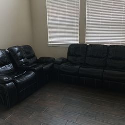 Black Leather Couches 
