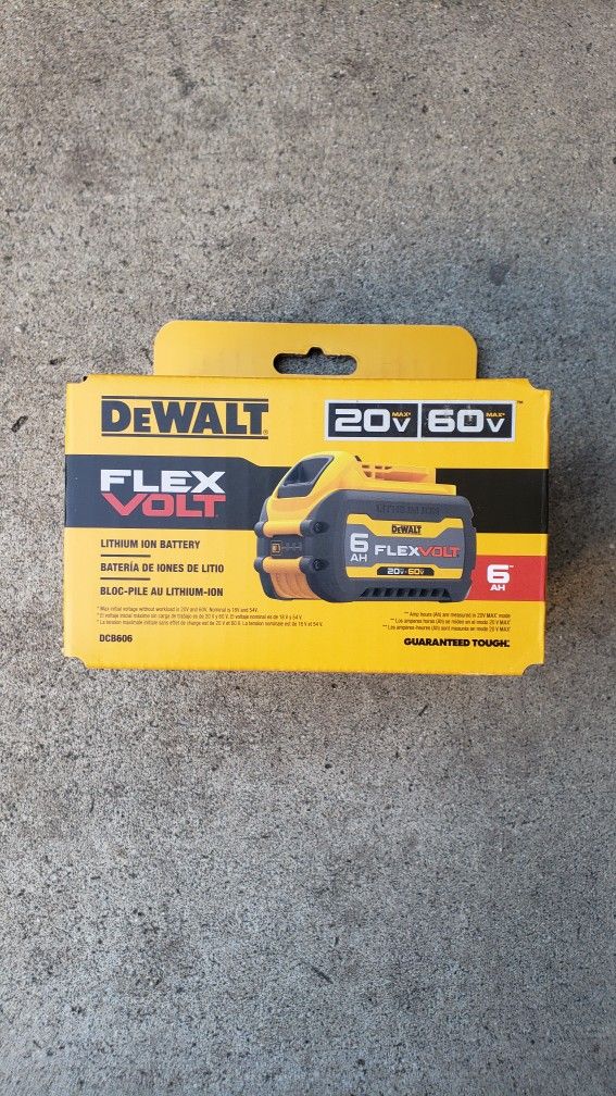 60v Flexvolt Battery 6.0 Ah Brand New