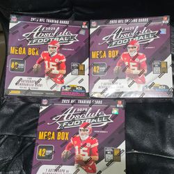 2025 Absolute Football Mega Box! 3 Box Lot! New Factory Sealed! Find KABOOM Insert!?