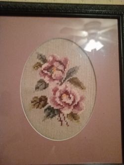 Vintage Needle Point Pair 