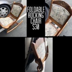 $30 Foldable Wooden Rocking Chair