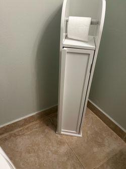 Standalone Toilet Paper Holder and Cabinet
