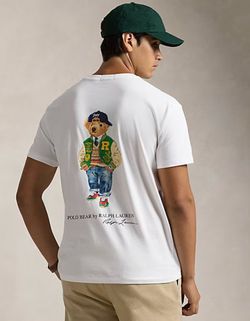 Polo Ralph Lauren Classic Fit Polo Bear Jersey Back of T-Shirt Size XL