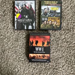 Fury, Hostiles, Monuments Men, WW1 Series
