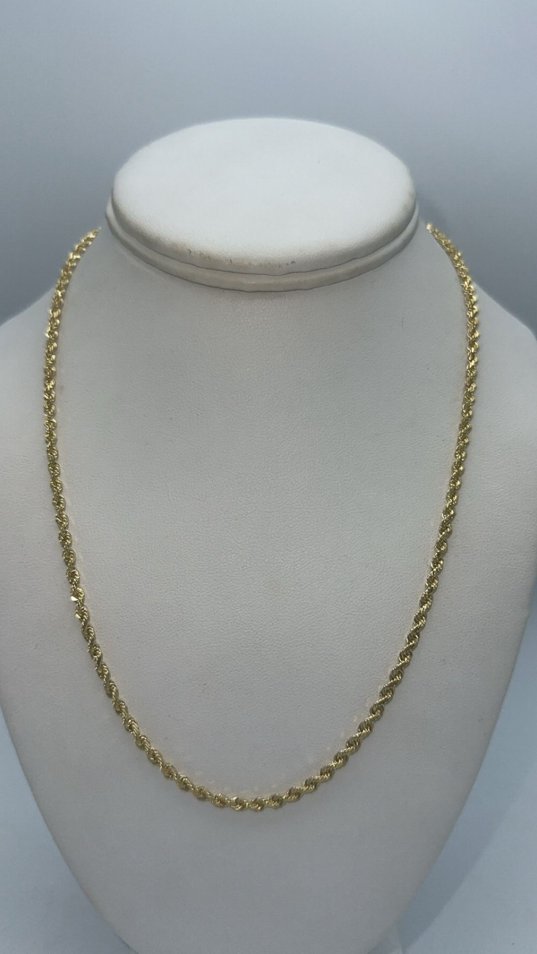 14kt Yellow Gold Solid Rope Chain