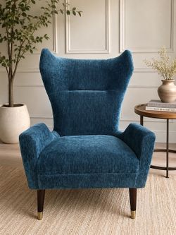 TOV Furniture: Logan Navy Velvet Chair (TOV-A156)