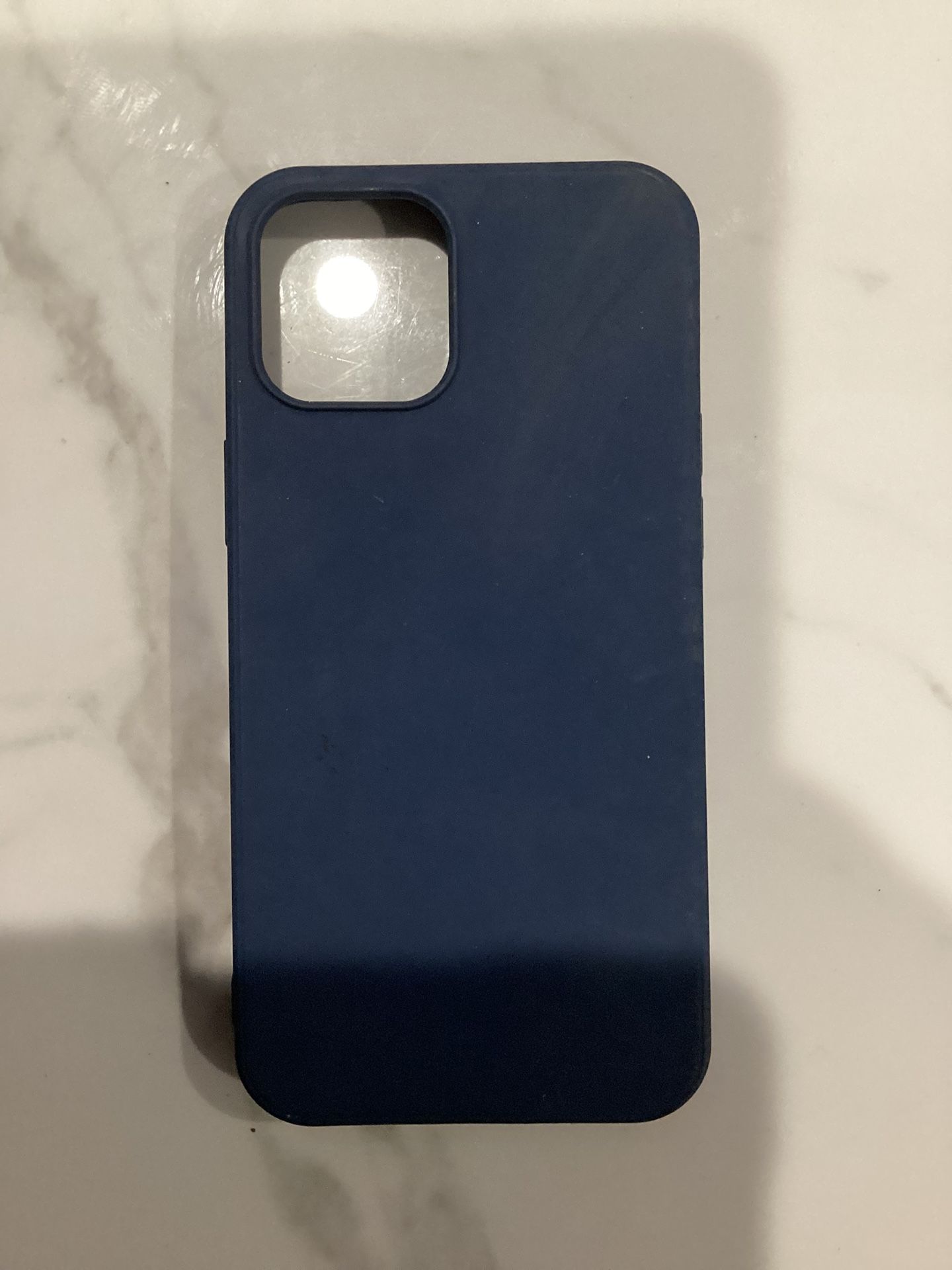 iPhone Pro 14 Shockproof Liquid Silicone Case Phone Cover Navy Blue