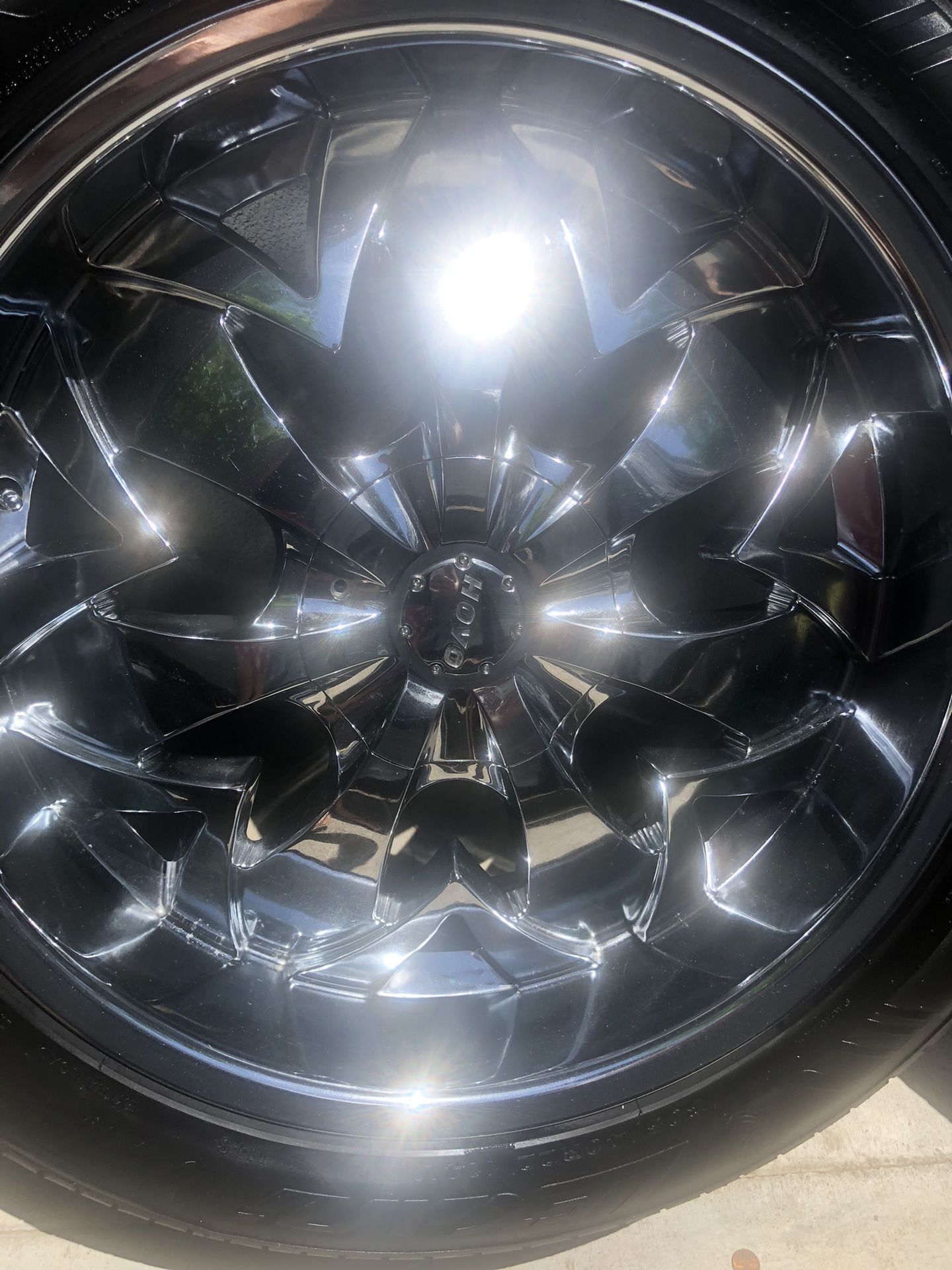 22”Universal six lug rims and tires