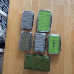 Six Fly Fishing Fly Boxes
