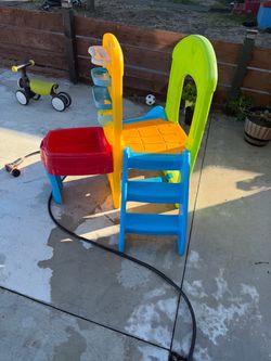 Step 2 Kids Outdoor Water Table and Slide Play Set