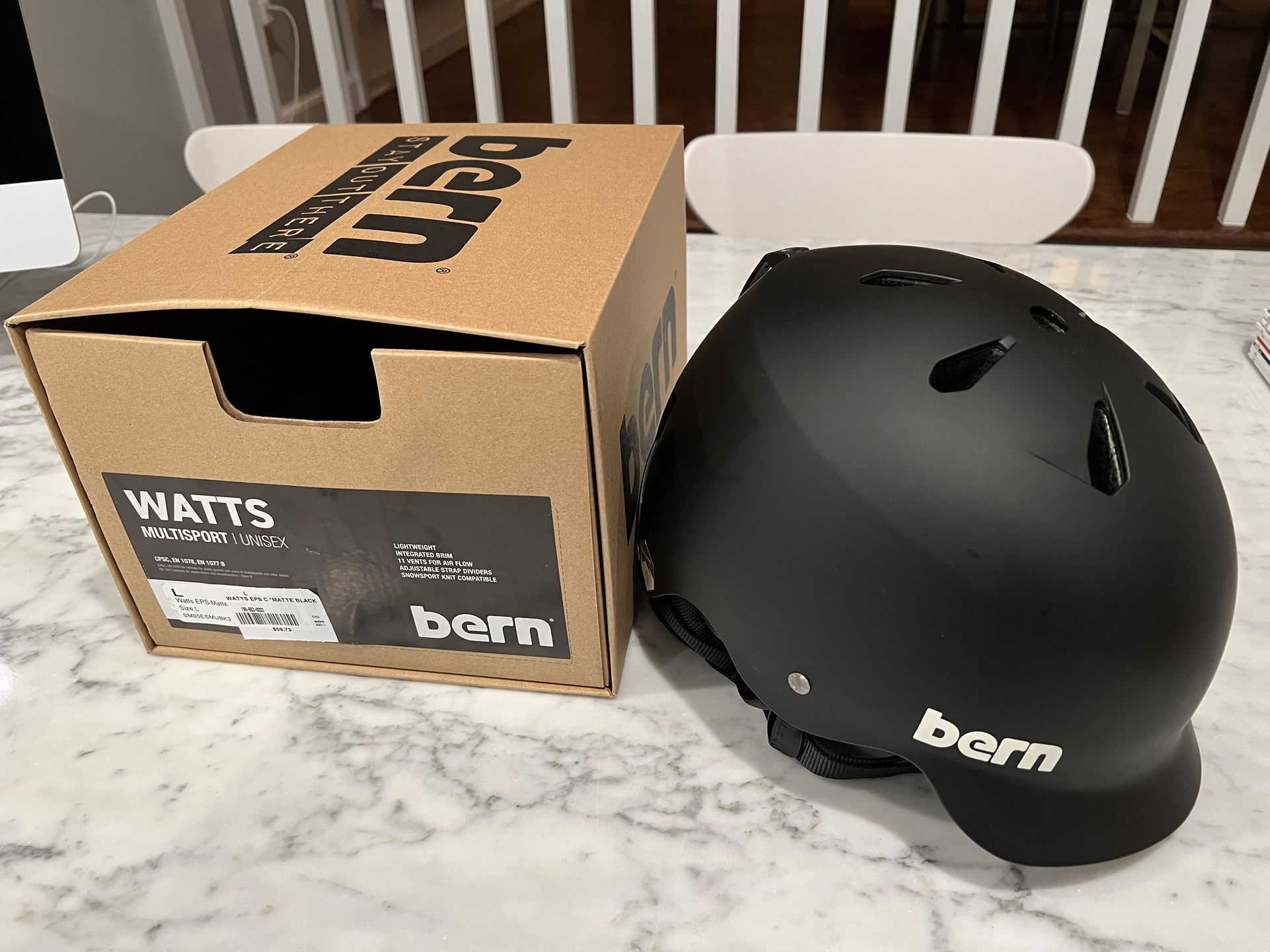 Worn Once Bern Watts Multi sport Unisex Helmet