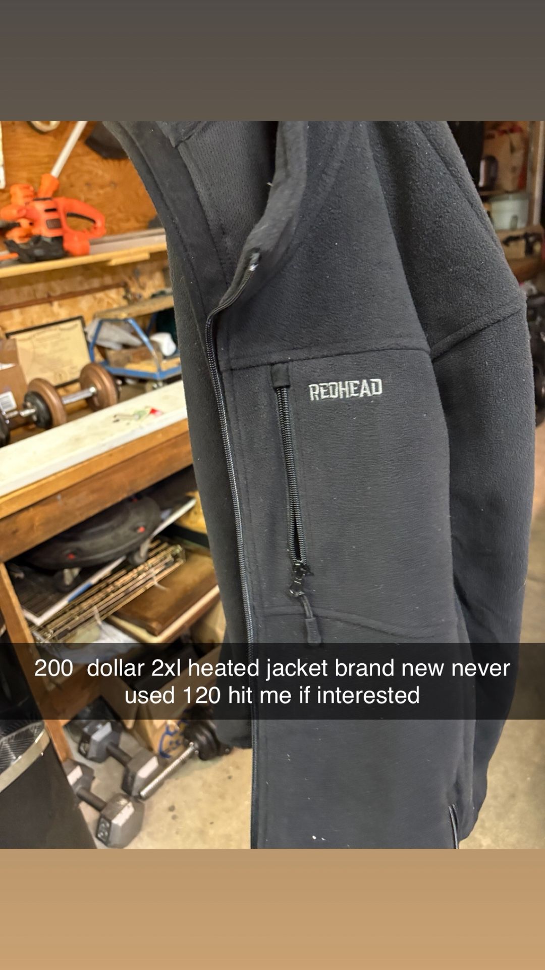 Heated Sleve Zip Jacket