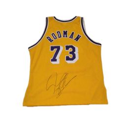 RARE Authentic Dennis Rodman Lakers 1999 Champion 50th Anniversary Jersey Signed BAS (Beckett Authentication Services)

