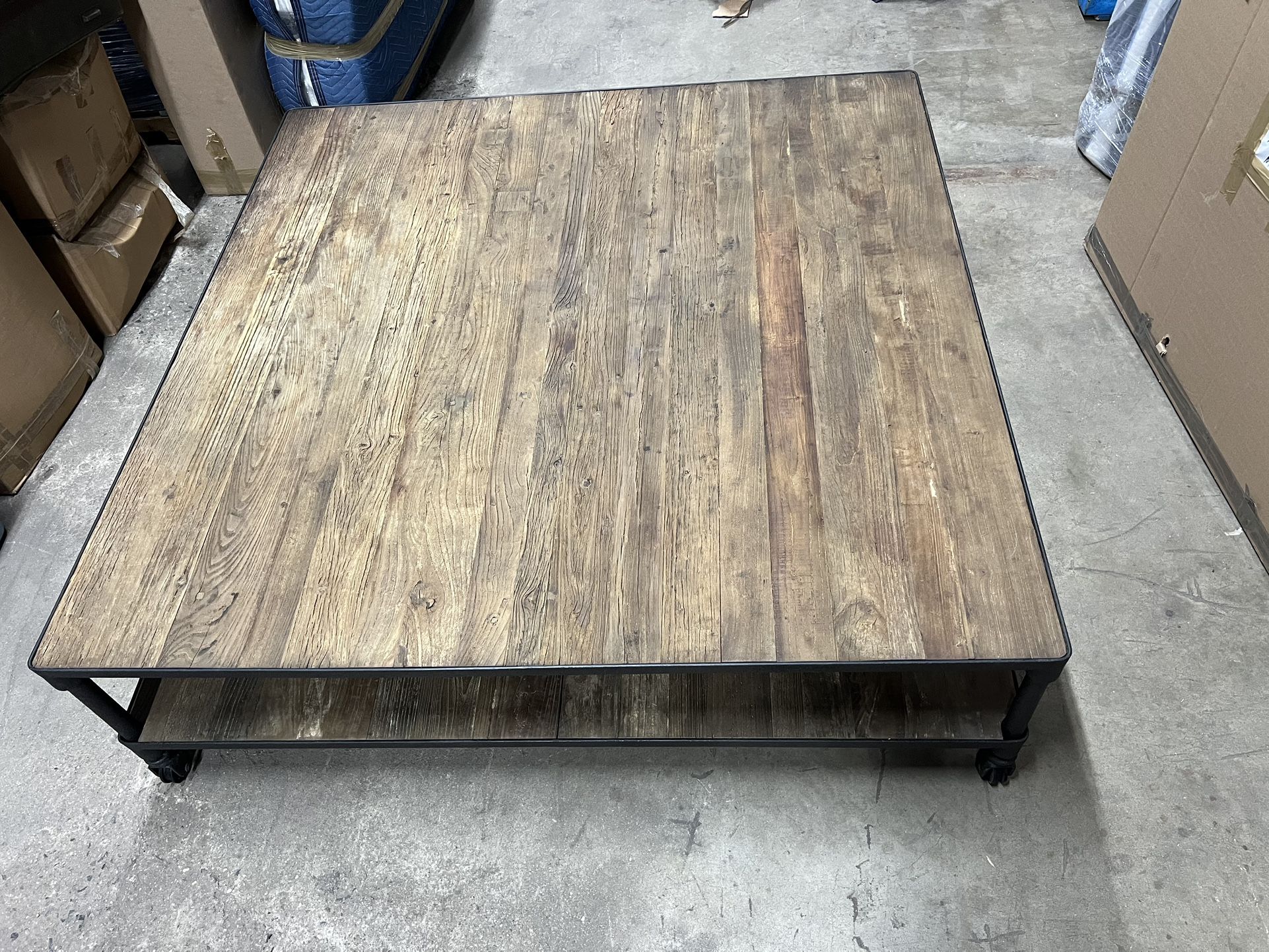 Dutch Industrial Coffee Table 5’x5’,All Products : American Fashion Style Bags On Sale