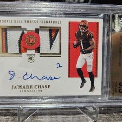 2021 Encased Jamarr Chase Rookie Dual Swatch Auto BGS 9.5/10