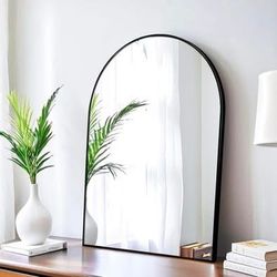 New 20x30 Arch Mirror Rectangle Wall Mounted Metal Frame Mirrors for Entryway Bedroom Bathroom