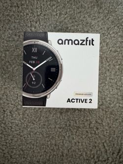 Amazfit Active 2 Premium Version 44mm Fitness Smart Watch Leather Band SEALED