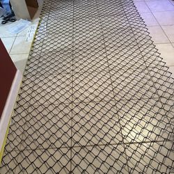Black Chain Link Fence Material 15’  wide x 5’ tall. 