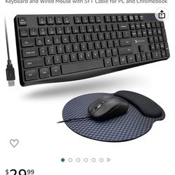 USB Keyboard ,mouse, And Pad Combo