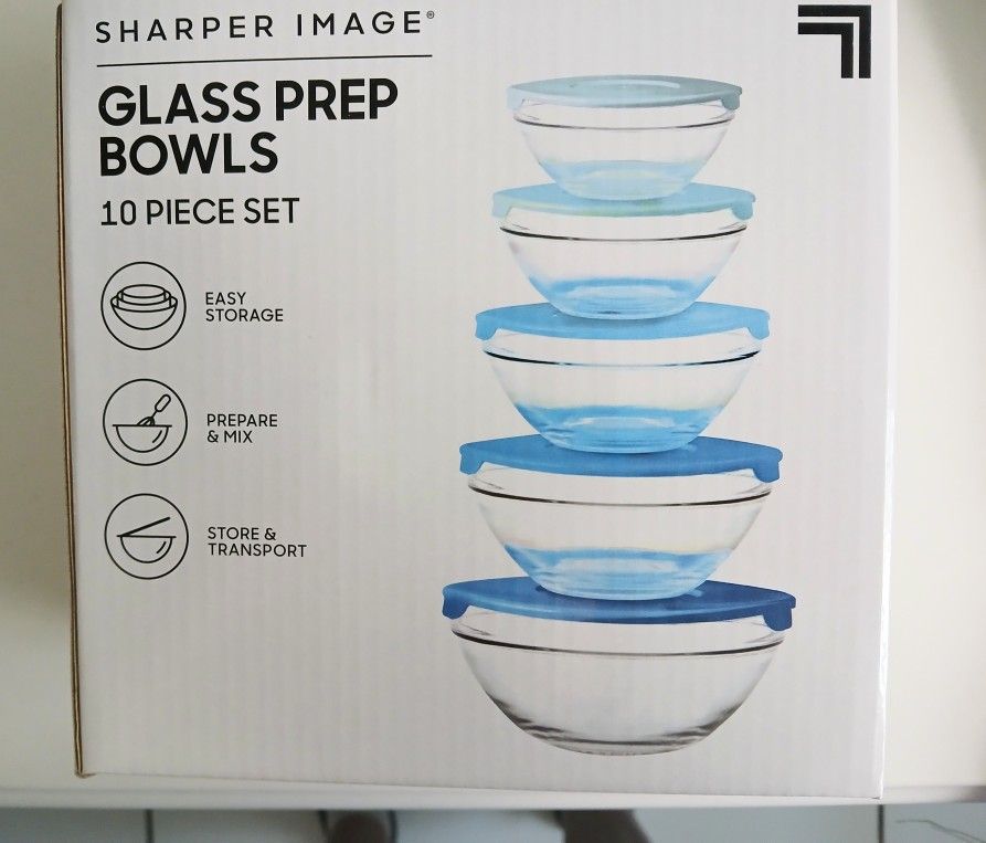 New Glass Prep Bowls 10 Pieces