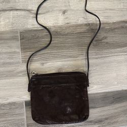 Brown Crossbody Purse 9 1/4”w X 8”h
