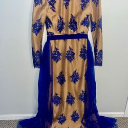 Blue and Gold Dress 