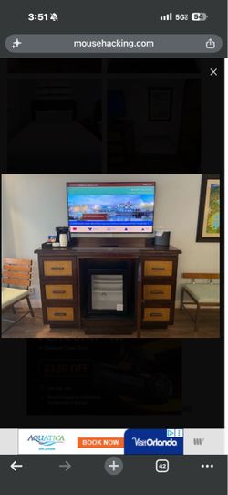 Authentic Walt Disney World Resort Beverage Cooler Cabinet (DIS-CB-104)