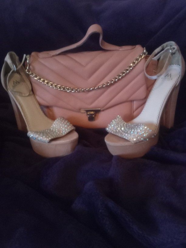 Hoco Heels And Hand Bag